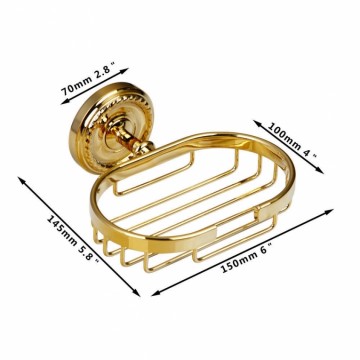 Gouden zeep rekje voor in de badkamer Goudkleurig afgewerkt