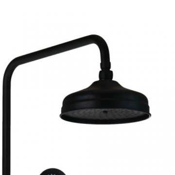 Nostalgische zwart Olie brons opbouw douche met douchekop 20 CM retro handdouche met keramiek