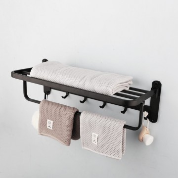 modern zwart handdoekrek