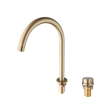 2 delige wastafelkraan geborsteld goud gg52