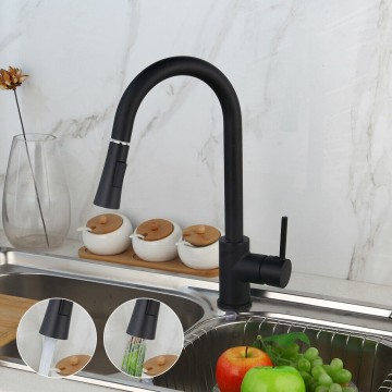 2 standen zwarte keuken kraan