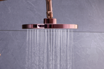 20 cm grote douche kop rond rose goud