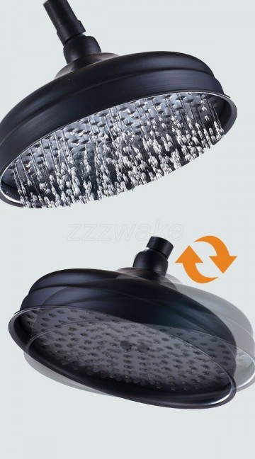 20 cm ronde donkere douchekop