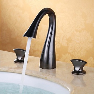 3 delige elegante olie brons badkraan voor montage op badrand of voor wastafel montage