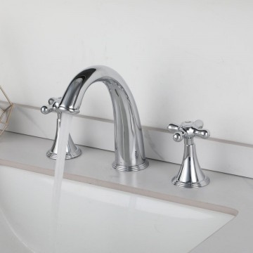 3 delige chroom kraan wastafelkraan