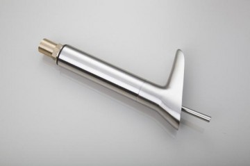 Elegante geborsteld nikkel waterval wastafelkraan