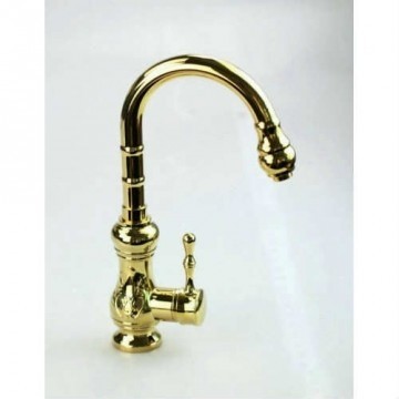 Nostalgische wastafelkraan Klassiek model goud antiek afgewerkt keukenkraan 360 graden draaibaar