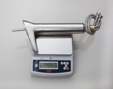 Elegante geborsteld nikkel waterval wastafelkraan