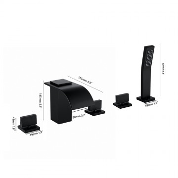 5 delige waterval badrand badkraan 6