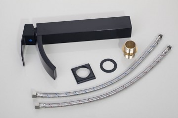 Klassieke waterval kraan voor wastafel Olie brons donker gekleurd