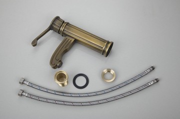 Nostalgische wastafelkraan vintage model brons afgewerkt