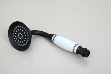 Retro zwart Olie brons opbouw douche met douchekop 20 CM retro handdouche met keramiek