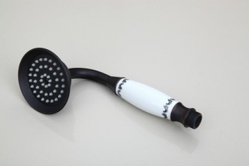 Retro zwart Olie brons opbouw douche set douchekop 20 CM retro handdouche met keramiek