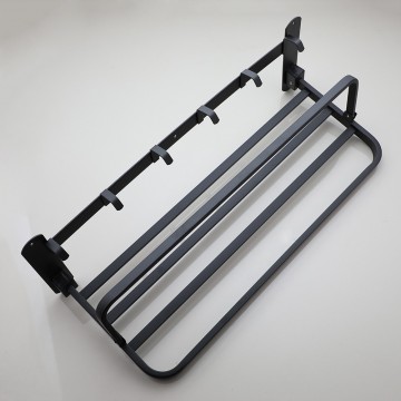 elegant zwart handdoekrek