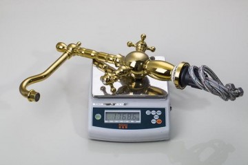 Nostalgische wastafelkraan Klassiek model goud antiek draaibaar