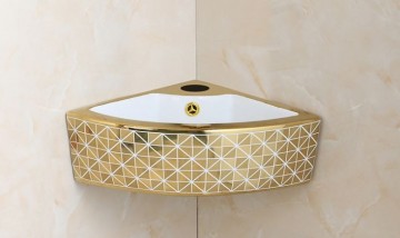 Aardewerk gouden wasbak