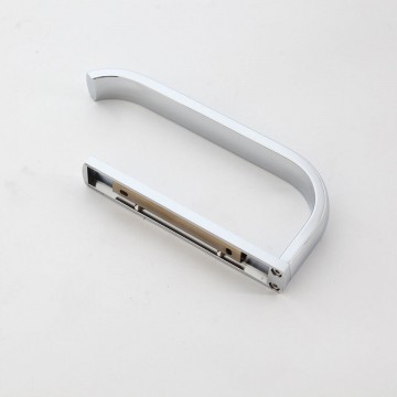 Achterzijde moderne chroom wc rol houder