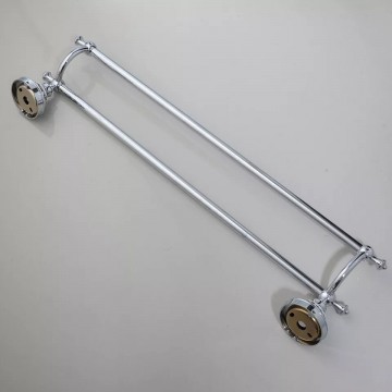 Achterzijde nostalgisch chroom handdoekrek