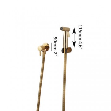 Afmeting bidet sproeier goudkleurig