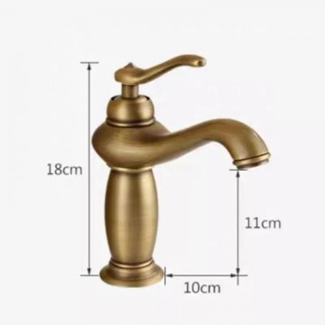 Afmeting bronskleurige wastafelkraan 0