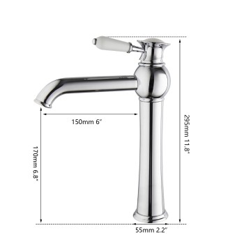 Afmeting c36 chroom kraan