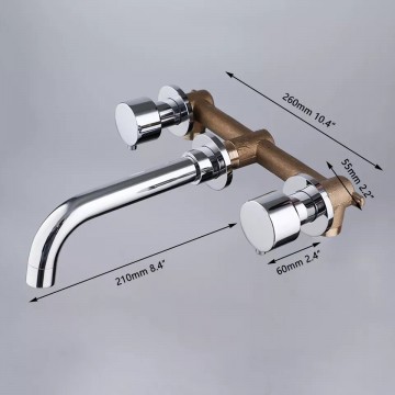 Afmeting chroom inbouw mengkraan