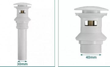 Afmeting click afvoer wit