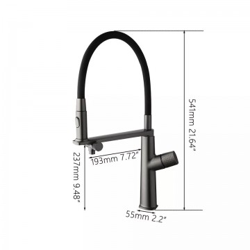 Afmeting gun metal keukenkraan 0