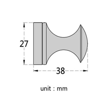 Afmeting haakje brons