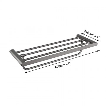 Afmeting handdoekrek gun metal 0