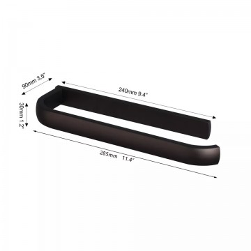 Afmeting handdoekrek zwart