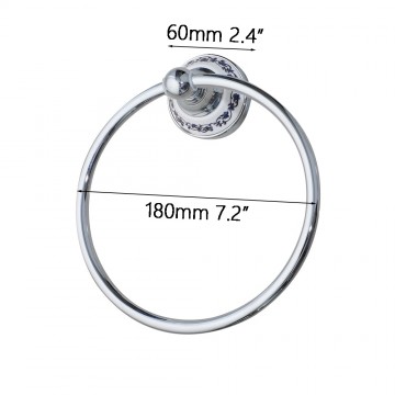 Afmeting handdoekring chroom nostalgisch