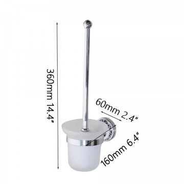 Afmeting landelijke wc borstel houder chroom