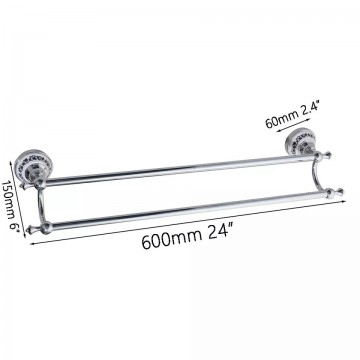 Afmeting nostalgisch chroom handdoekrek