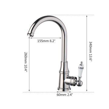 Afmeting van de wastafel kraan