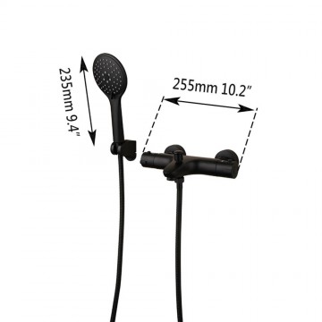 Afmeting zwarte thermostatische badkraan