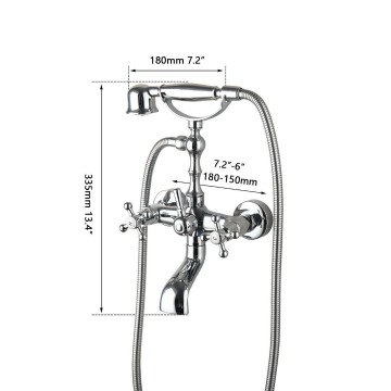 Afmetingen chroom badkraan