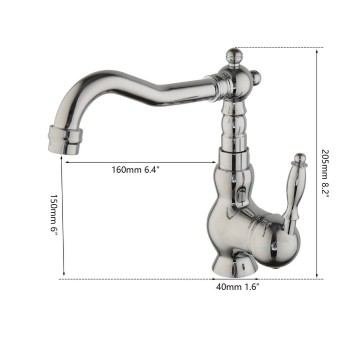 Afmetingen chroom wastafelkraan landelijk