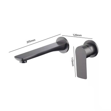 Afmetingen gun metal inbouw wandkraan