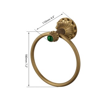 Afmetingen nostalgische handdoek ring