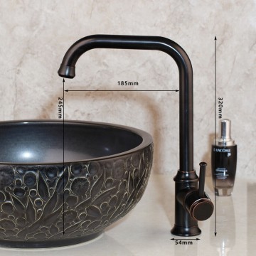 Afmetingen olie bronzen kraan draaibaar