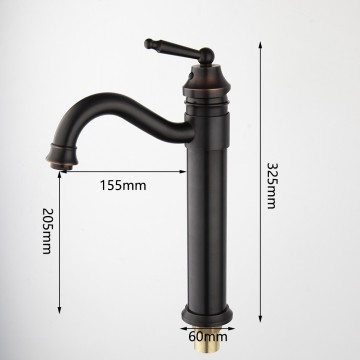 Afmetingen olie bronzen mengkraan