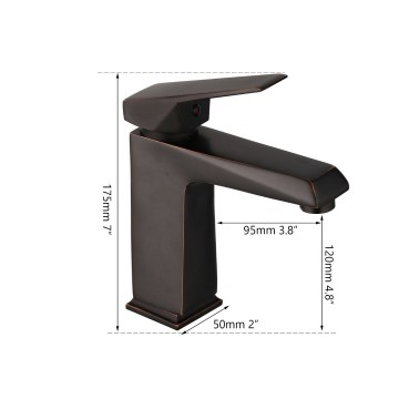 Afmetingen wastafelkraan donker