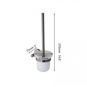 Afmetingen wc borstelhouder gun metal