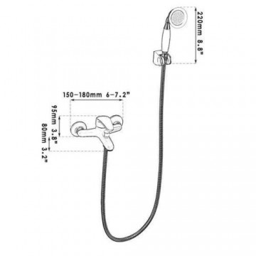 Afmetingen witte bad kraan