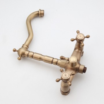 B531 landelijke kraan met handdouche bronskleurig