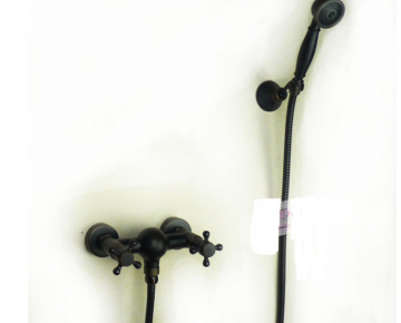 Nostalgische olie brons douchekraan muurbevestiging inclusief handdouche en bevestigingsbeugel