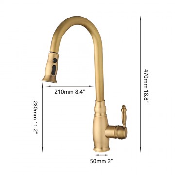 B689 bronskleurige keukenkraan landelijk 1