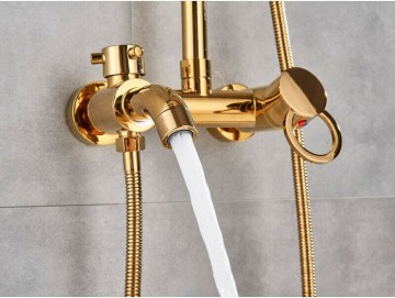 Bad kraan doucheset goud gepolijst