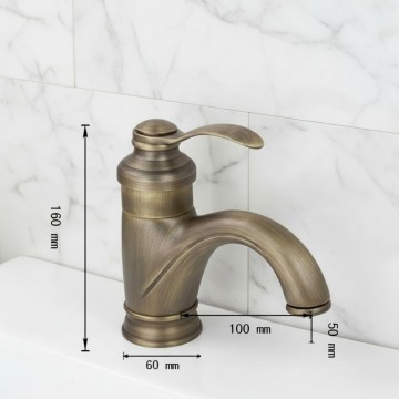 Badique b110 bronskleurige wastafelkraan 1
